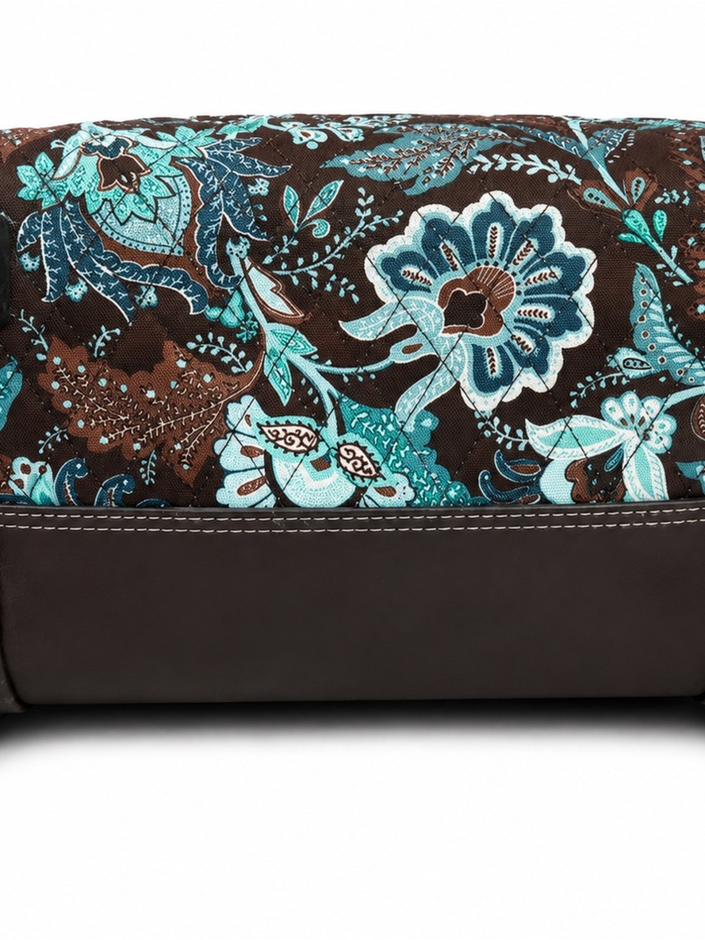 Vera Bradley | Brown and Teal Floral Rolling Carry-On - Picture 4 of 4